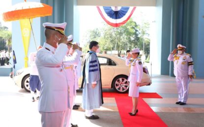 พระบาทสมเด็จพระเจ้าอยู่หัว ทรงพระกรุณาโปรดเกล้าโปรดกระหม่อม ให้สมเด็จพระเจ้าลูกเธอเจ้าฟ้าพัชรกิติยาภา นเรนทิราเทพยวดี กรมหลวงราชสาริณี สิริพัชรมหาวัชรราชธิดา เสด็จพระราชดำเนินแทนพระองค์ ในพิธีพระราชทานปริญญาบัตรแก่ผู้สำเร็จการศึกษาจากมหาวิทยาลัยราชภัฏเขตภาคใต้ ประจำปีการศึกษา 2560 – 2562 ณ หอประชุมวชิราลงกรณ มหาวิทยาลัยราชภัฏสุราษฎร์ธานี ระหว่างวันที่ 28 พฤศจิกายน – 2 ธันวาคม 2565