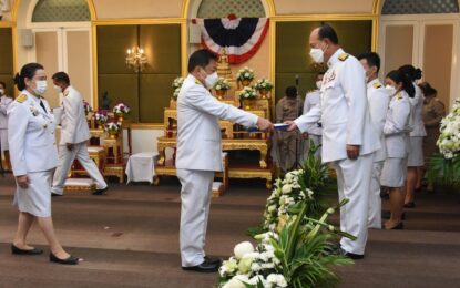 กระทรวงมหาดไทย จัดพิธีมอบรางวัล “ผู้มีจริยธรรมดีเด่น” โครงการนายอำเภอแหวนเพชร และโครงการปลัดอำเภอแหวนทองคำ ยกย่องเชิดชูเกียรติต้นแบบชาวราชสีห์ผู้สืบสานพระปณิธาน “บำบัดทุกข์ บำรุงสุข” เนื่องในวันดำรงราชานุภาพ ประจำปี 2565