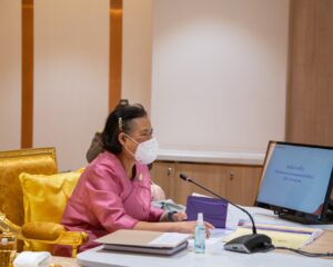 สมเด็จพระกนิษฐาธิราชเจ้า กรมสมเด็จพระเทพรัตนราชสุดา ฯ สยามบรมราชกุมารี อุปนายิกาผู้อำนวยการสภากาชาดไทย เสด็จพระราชดำเนินไปทรงเป็นประธานการประชุมสภาสถาบันการพยาบาลศรีสวรินทิรา สภากาชาดไทย ครั้งที่ ๔๓ ณ อาคารสิรินธรานุสรณ์ ๖๐ พรรษา สถาบันการพยาบาลศรีสวรินทิรา สภากาชาดไทย เขตปทุมวัน กรุงเทพมหานคร