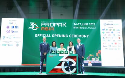 “ProPak Asia 2023” ครั้งที่ 30 กระหึ่มเต็มพื้นที่ไบเทค บางนา รวม 2,000 แบรนด์ผู้ประกอบการณ์ โชว์สินค้า-นวัตกรรมกระบวนการผลิต และบรรจุภัณฑ์ คาดการณ์ผู้เข้าชม 45,000 คนตลอด 4 วัน