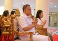 เรวัตฯ นายก  อบจ.ภูเก็ต เป็นประธานพิธีสมโภชองค์กฐินสามัคคี วัดเทพวนาราม เพื่อสมทบทุนก่อสร้างพระมหาธาตุเจดีย์