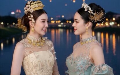 ย้อนชม วนัช กูตูร์ แปลงโฉม คู่จิ้น หลิง-ออม ในลุคชุดไทยประยุกต์ ร่วมงานลอยกระทง “Lanna Culture & Sky Lantern 2025”